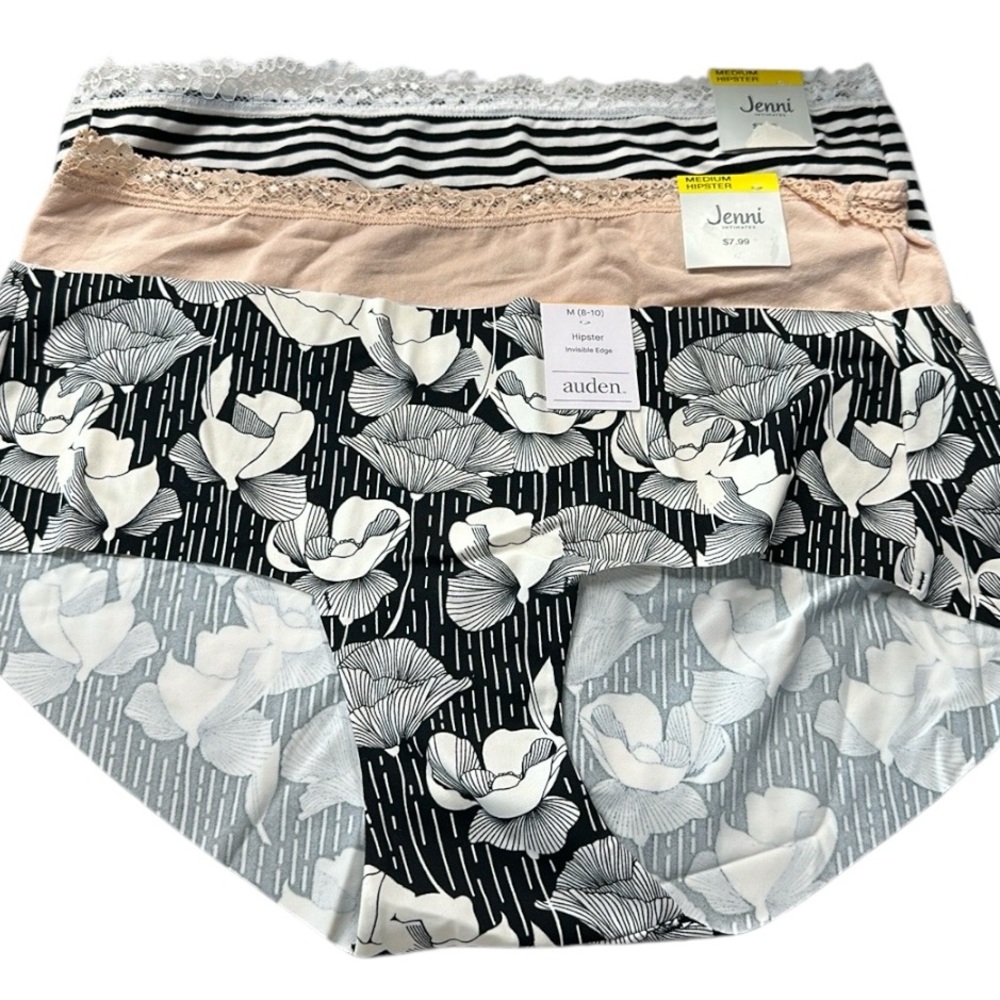 Jenni & Auden Hipster Panties Lot Of 3 Pair Size Medium
